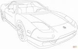 Coloring Nsx Acura Pages Drawing sketch template