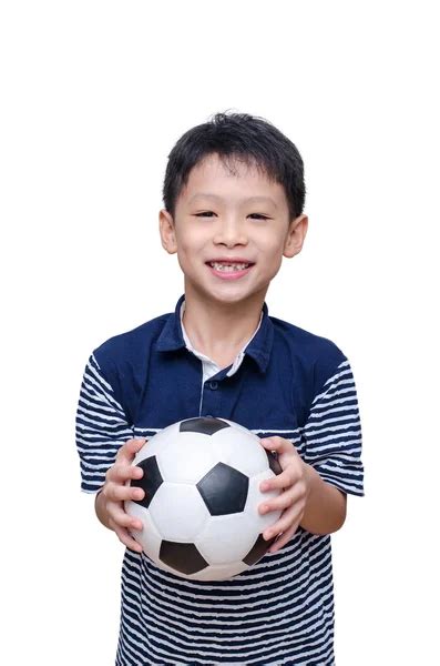 boy holding soccer ball stock photo  bloodua