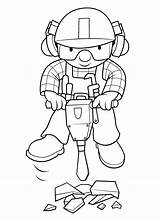 Bob Builder Coloring Pages Baumeister Der Clipart Coloringpages1001 Clipground sketch template