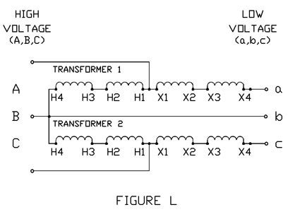 single phase transformer chart