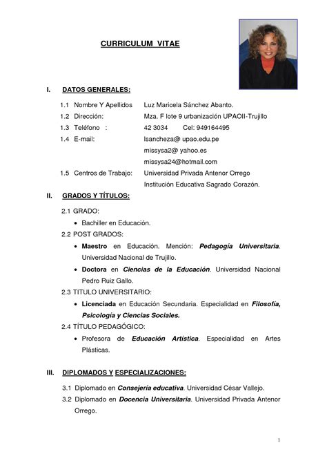 modelo de curriculum vitae student resume template  job resume