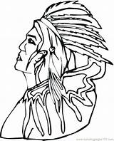 Indian Coloring Chief Pages Color Native Line American Red Usa Head Printable Drawing Clipart Kids Old Colouring Getcolorings Clipartbest Online sketch template