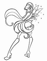 Coloring Pages Winx Stella sketch template