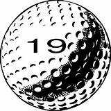 Number Clipart Cliparts Clip Golf Ball Library sketch template