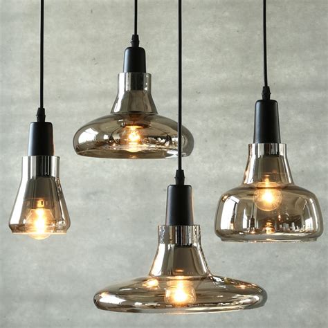 Modern Pendant Ceiling Lamps Luminaries Smoke Glass Lamp Smoked Light