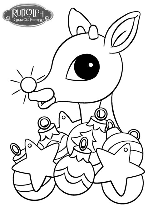 rudolph  christmas ornament coloring page