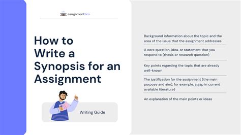 learn   write  synopsis   assignment assignmentbro