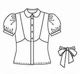 Blouse Clipart Drawing Clip Blouses Pattern Cliparts Bird Little Sleeve Getdrawings Hoard Library Sewing Make Collar Zo So sketch template