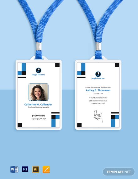 Employee Id Card Format ~ Ms Excel Templates