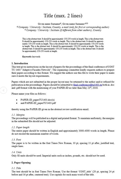 final conference paper template  submission procedures cost