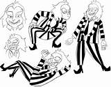 Beetlejuice Coloring Pages Printable Smiling Lydia Popular sketch template