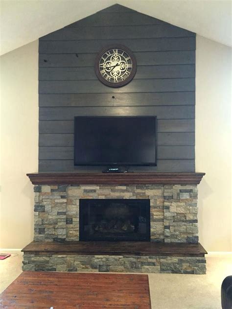 stone fireplace surround cost 70s makeover traditional living room