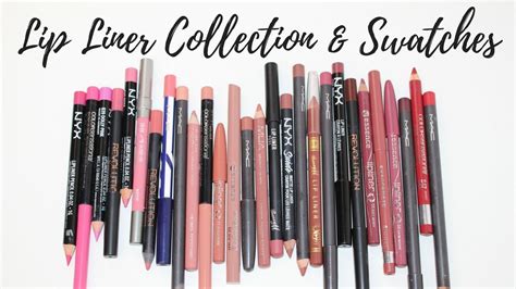 lip liner collection  lip swatches drugstore high  youtube
