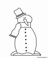 Coloring 985d Snowman Guy Winter Christmas Pages Printable sketch template