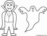 Ghost Halloween Coloring Vampire Pages Ghosts Printable Colouring Spooky Color Vampires Clipart Goblins Print Wooky Happy Angel Clip They Library sketch template