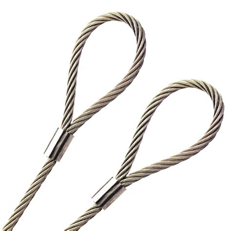 stainless steel  braided wire rope looped ends  tin plated copper sleeve tie