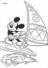 Mickey Coloring Pages Mouse Disney Windsurfing Color Print Surfing Book Kids Freecoloringpages Playing Hellokids Coloriage Popular Sea Beautiful Info sketch template