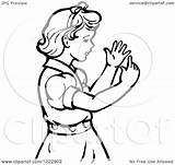 Counting Girl Fingers Clipart Retro Illustration Her Royalty Picsburg Vector sketch template