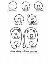 Bear Step Easy Drawing Animals Cute Draw Beginners Grizzly Cool Fun Simple Drawings Standing Cave Un Wedrawanimals Face Getdrawings Zeichnen sketch template