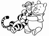Coloring Tigger Pooh Pages Coloringpages4u Winniethepooh sketch template