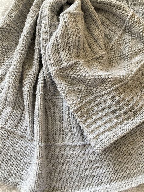 knitting pattern easy sampler baby blanket  dk yarn  etsy