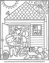 Coloring Shed Garden Pages Colouring House Kids Publications Dover Doverpublications Color Gardening Book Welcome Kleurplaat Sheets Family Spring Lessen Inkspired sketch template