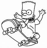 Simpson Colorir Simpsons Skateboarding Skate Desenhos Coloring4free Boarding Casa Comofazeremcasa sketch template