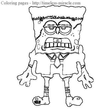 spongebob halloween coloring pages timeless miraclecom