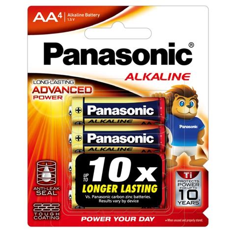 ថ្ម Aa 4 គ្រាប់ Panasonic Alkaline Lr6t 4b V Bluetronics