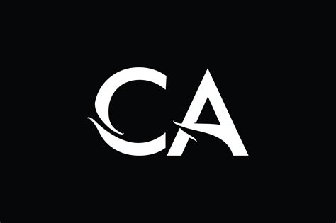 ca monogram logo design  vectorseller thehungryjpeg