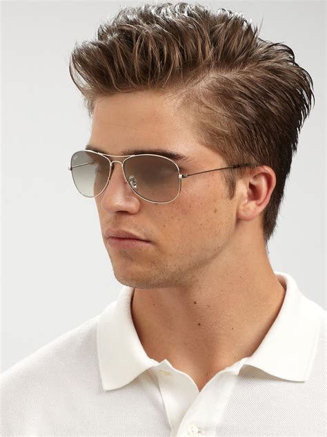 ray ban new classic aviators in gray for men lyst