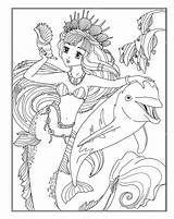 Coloring Pages Stock Vinegar Adult Mermaids Quisenberry Elisabeth Techniques Inspiration sketch template