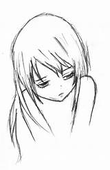 Sad Anime Pencil Drawing Boy Drawings Sketches Sketch Getdrawings sketch template