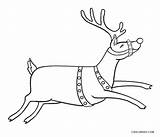 Reindeer Coloring Pages Flying Kids Cool2bkids sketch template