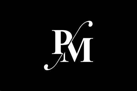 logo pm mp monogram pm monogram logo templates creative market fri aug   pm