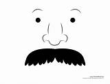Mustache Printable Mustaches Templates Kids Printables Walrus Twain Mark Sonny Bono May Timvandevall sketch template
