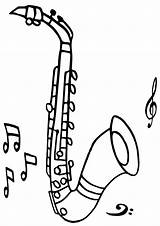 Saxophone sketch template