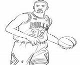 Coloring Pages Pippen Coloriage Scottie Nba Basketball Info Printable sketch template