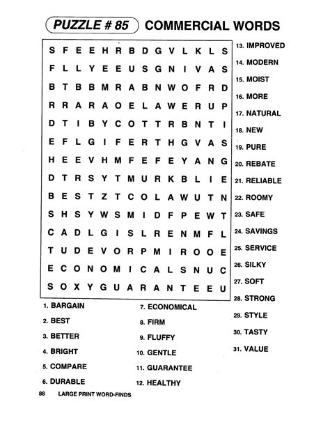 coloring large print word search printable  picnic foods
