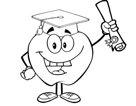 graduation coloring pages printable