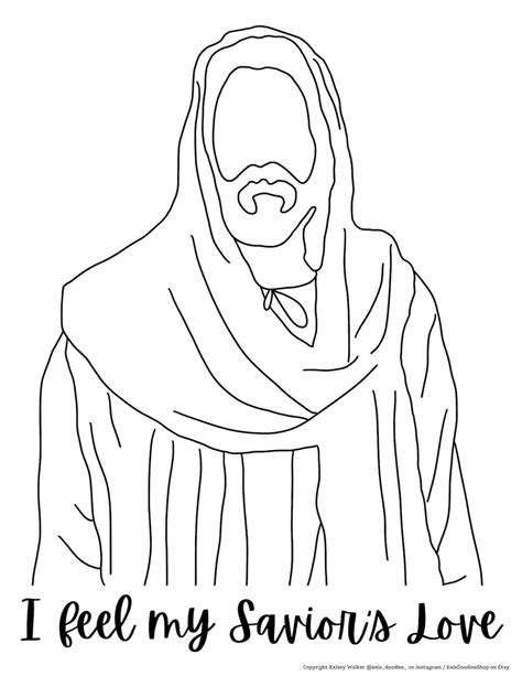 jesus christ coloring page  feel  saviors love easter coloring page