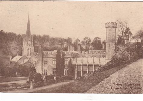 teffont manor  church  terrace wiltshire postcard wl