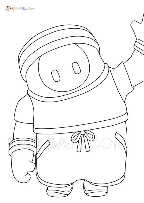 coloring pages fall guys drawing colourwithukie   colour