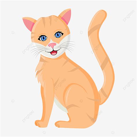 Pussy Cat Clipart Vector Cute Pussy Cat Sitting And Looking At Camera