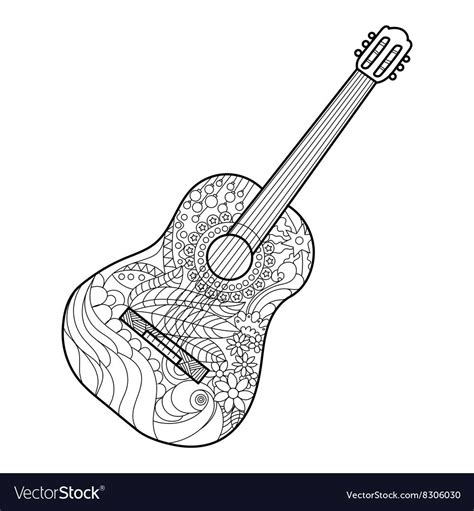 guitar printable coloring pages jensentucarson