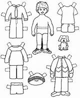 Paper Doll Printable Dolls Coloring Pages Clothes Template Clothing Boys Print Boy Own Wardrobe Sheets Paperdolls Colouring Play Neck Mens sketch template