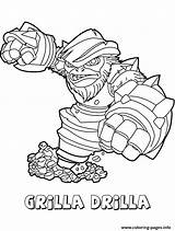 Skylanders Pages Coloring Swap Drilla Grilla Force Tech Printable sketch template