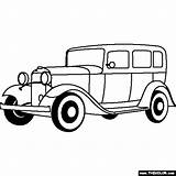 Ford Model Clipart Coloring Drawing Cars Car 1932 Clip Mustang Cartoon Coupe 1920s Pages Rod Hot B18 V8 Thecolor Clipartmag sketch template
