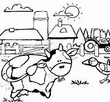 Granja Vaca Fattoria Mucca Colorare Ferme Vache Disegni Dibuixos Animais Acolore Dibuix sketch template