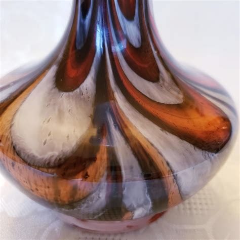 Vintage Opaline Swirl Italian Art Glass Vase Aunt Gladys